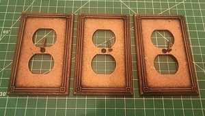 2006 LHMC Copper Toned Single Outlet Cover Wall Plate Lot of 3 Mission - KK - Picture 1 of 3