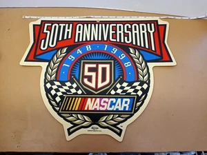 Nascar 50th Anniversary 1948-1998 Plastic Sign By WinCraft Racing Made In U.S.A. - Picture 1 of 12
