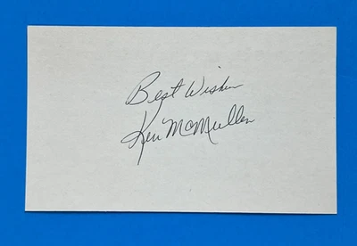 Tarjeta índice KEN McMULLEN ~ firmada/autografiada 3x5 ~ LA Dodgers ~ sin certificado de autenticidad Foto 1 de 3