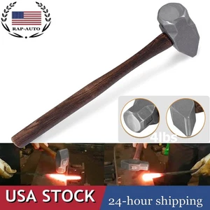 4LB Blacksmith Handmade Forge Hammer for Farrier, Knife Maker,Blacksmith Forging - Picture 1 of 12