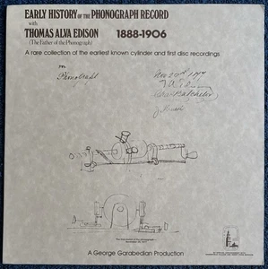 Early History of the Phonograph Record Thomas Alva Edison 1888-1906 rare htf lp - Bild 1 von 4