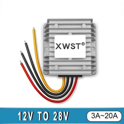 Conversor DC DC 12V para 28V regulador de tensão Step Up 3A-20A fonte de alimentação para carro - Imagem 1 de 4