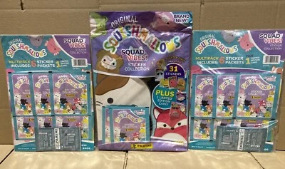 Panini Squishmallows Squad Vibes Stickers Starter Album & 2 X Multi Pack - Image 1 of 3