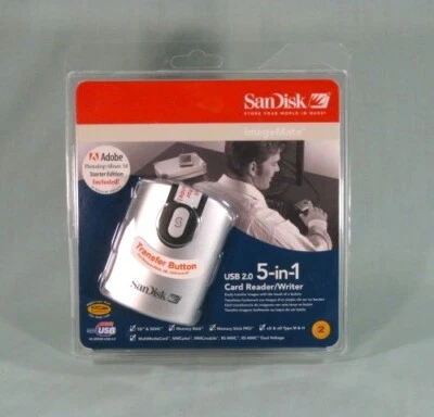 USB CARD READER-WRITER SanDisk ImageMate 2.0 5-in-1  SDDR-99-A15 NEW SEALED - Image 1 of 4