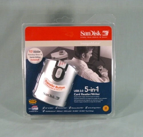 USB CARD READER-WRITER SanDisk ImageMate 2.0 5-in-1  SDDR-99-A15 NEW SEALED - Image 1 of 4