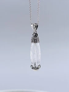 I05 Anhänger Kristall mit Drachen Stil A Sterling Silber 925 - Bild 1 von 7