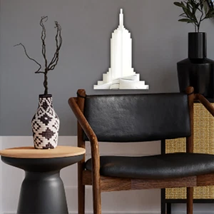 Acrylic Mirror Wall Decor Strong No DIY Sharp Reflection Empire State Building - Picture 1 of 5