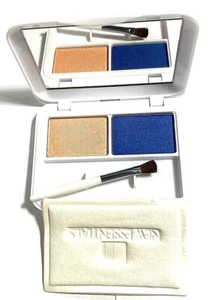 NEW ESSENTIALS Eye Color Duo BRIGHT Apricot/Empire Blue .14 oz - Picture 1 of 2