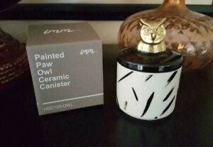 Bidon en céramique IMM LIVING Peint Patw Owl NEUF DANS SA BOÎTE + CADEAU !!
