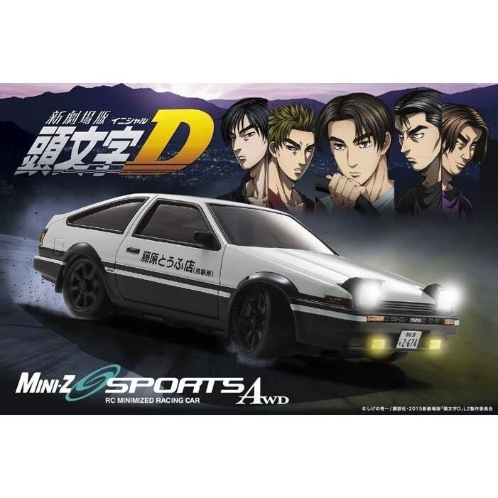 Kyosho 32635WBK MINI-Z AWD Toyota Sprinter Trueno AE86 White RTR Touring Car - Image 1 of 2