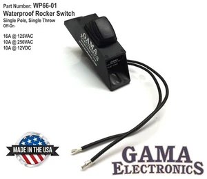 Mini interruptor basculante impermeable, 10A apagado P/N WP66-01 - Imagen 1 de 3