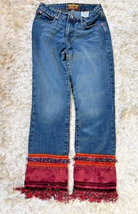 JNCO Damen Jeans Vintage Denim Fransen Boho Festival UK 8-10, US Größe 9 - Bild 1 von 9
