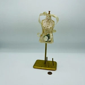 Victorian Style Pin Cushion Dress Form & Spool Holder Cottagecore - Picture 1 of 7