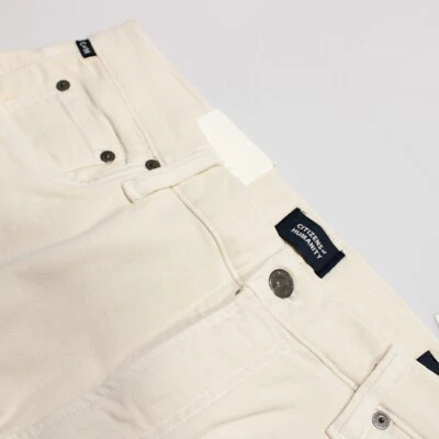 Citizens of Humanity NWT 5 Pocket Jean Cut Pants Size 31 US Solid Cream Cotton - Image 1 of 4
