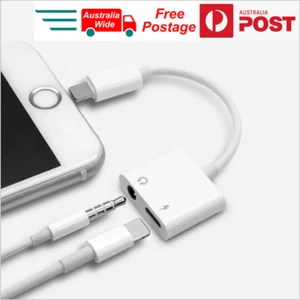 OZ Stock, iPhone to 3.5mm Splitter 2in1 Adapter to Headphone, Charger, Bluetooth - Picture 1 of 10