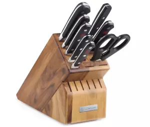 Wüsthof Classic 9-teiliges Edelstahl Messerblock Set mit Akazienblock *NEU* - Bild 1 von 5