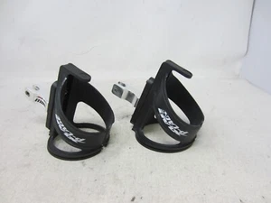 Pair Xlab Mini Wing Tri Triathlon Saddle Mount Bottle Cage Holders W/ P-Cages - Picture 1 of 12