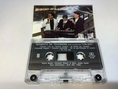LE GROUPE UNI-SON Audio Cassette Tape MOMENTS DE TENDRESSE *Signed Copie Signée - Image 1 of 4