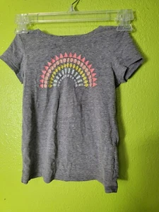 Cat & Jack Gray T-Shirt Size 5T Rainbow Tee  - Picture 1 of 4