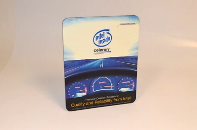 "Vintage" Intel Celeron Mousepad, Blue/White *New, No Package* - Image 1 of 2