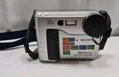 Sony Mavica MVC-FD75 0.4MP Digital Camera - Silver and Black For Parts Or Repair - Image 1 of 4