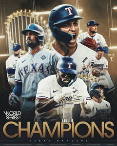 2023 TEXAS RANGERS WORLD SERIES CHAMPIONS 8X10 COMPOSITE PHOTO #2 - Picture 1 of 1