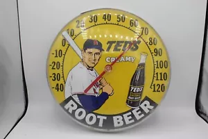 Vintage Ted's Creamy Root Beer Soda Advertising Thermometer Sign - Picture 1 of 10