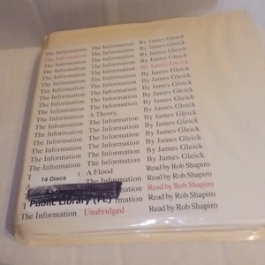 The Information By James Gleick Audiobook 14 Disc Set, Case Is Damaged See Pics - Foto 1 di 6