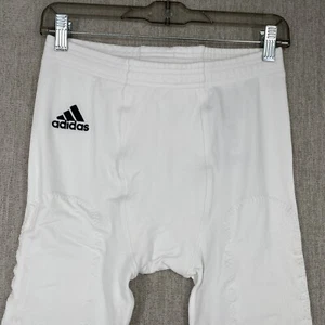 Adidas Pants Mens Large White Techfit Primeknit Football No Padding M99637 NEW - Picture 1 of 13
