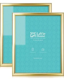 2 - LaVie Home 8"x10" (20x25cm) Gold Designed Vertical/Horizontal Picture Frames - Picture 1 of 6