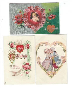 3 postales antiguas de San Valentín - Imagen 1 de 2