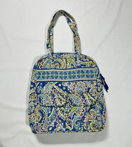 Capri blau Paisley Vera Bradley nicht mehr produziert groß Computertasche Reise Reißverschluss oben Frühling - Bild 1 von 13