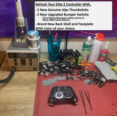 Mando Xbox Elite Serie 2 Servicio de Actualización Reparación - Parachoques Palos Carcasa Foto 1 de 4