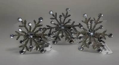 LOTE de 3 servilleteros con cuentas en forma de copo de nieve decoración navideña con etiquetas nuevas Foto 1 de 4