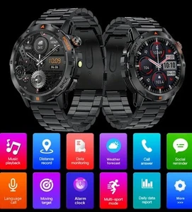 **Montre Connectée COIUSOR Homme Écran Tactile 1,53 HD + Vos Écouteurs OFFERT - Photo 1 sur 6