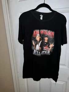 A'ja Wilson 2022 Shirt Vintage Style WNBA A'ja Wilson Shirt Black Graphic Sz M - Picture 1 of 6