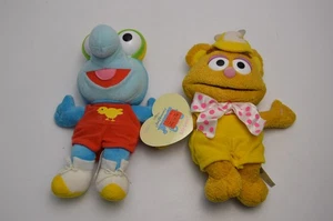 Vintage Muppet Babies Plush Beanie Toys Fozzie & Gonzo Baby Jim Henson - Picture 1 of 14