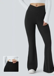 Yogalicious Lux Madison Crossover 7/8 Flare Leggings schwarz Damen Größe XL - Bild 1 von 2