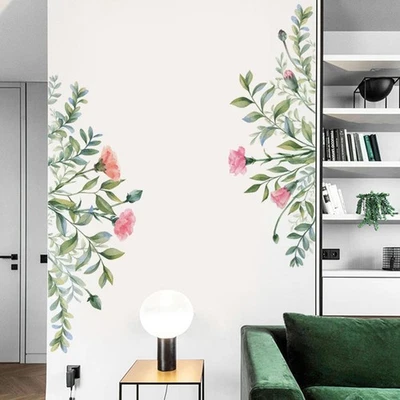Pegatinas de pared murales hojas flores extraíbles calcomanía hágalo usted mismo decoración de habitación vinilo arte uso EE. UU. Foto 1 de 4
