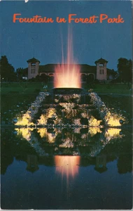 POSTKARTE - BRUNNEN IM WALDPARK, ST LOUIS, MO. - Bild 1 von 2