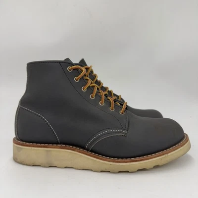 RED WING 3448 Heritage 6 英寸圆头灰色靴子女式 7B 码美国制造 — 第 1/4 张图片