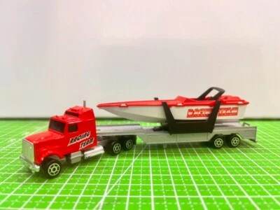 Majorette Super Movers 600 Series #613 Boat Hauler VHTF Not Sold In US Mint Cond - Image 1 of 4