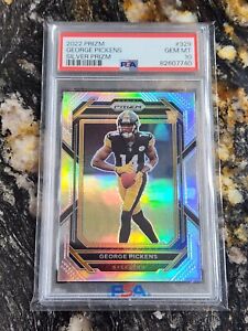 2022 George Pickens RC #329 Panini Silver Prizm Psa 10 Gem Mint!