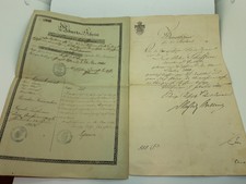 1866 Saxony Citizenship certificate Heimatschein Sachsen 1865 Birth certificate
