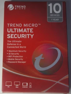2020 TREND MICRO Ultimate Web Security Protection - 10 DEVICE 1 YR WEB SECURITY - Picture 1 of 8