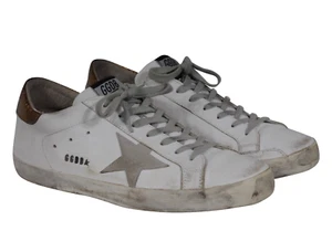 Golden Goose GGDB Superstar Sneakers US 12 EU 45 White Leather Gray Distressed - Picture 1 of 8