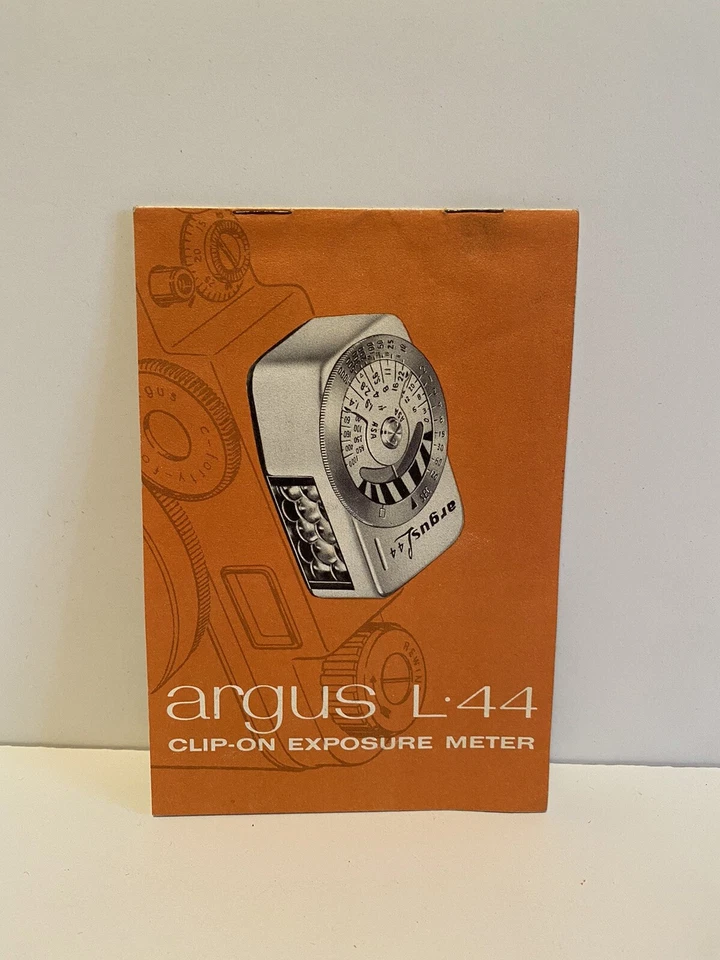 Argus L-44 Clip-On Exposure Meter Instructions Vintage 2111-574 - Image 1 of 2