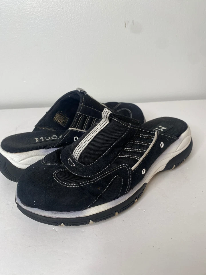 Sandalias de plataforma negras vintage Mudd para mujer talla 8,5 M Y2K años 90 con diapositivas gruesas Foto 1 de 4