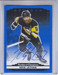 KRIS LETANG 2022-23 UD PARKHURST CAMPEONES AZUL AUTOMÁTICO #06/15 PINGÜINOS - Imagen 1 de 2