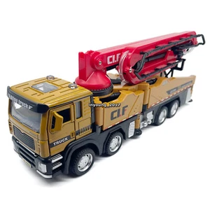 1/50 Beton pumpen Truck Baufahrzeug Druckguss Baustelle Spielzeug Sammlung Gelb - Picture 1 of 9